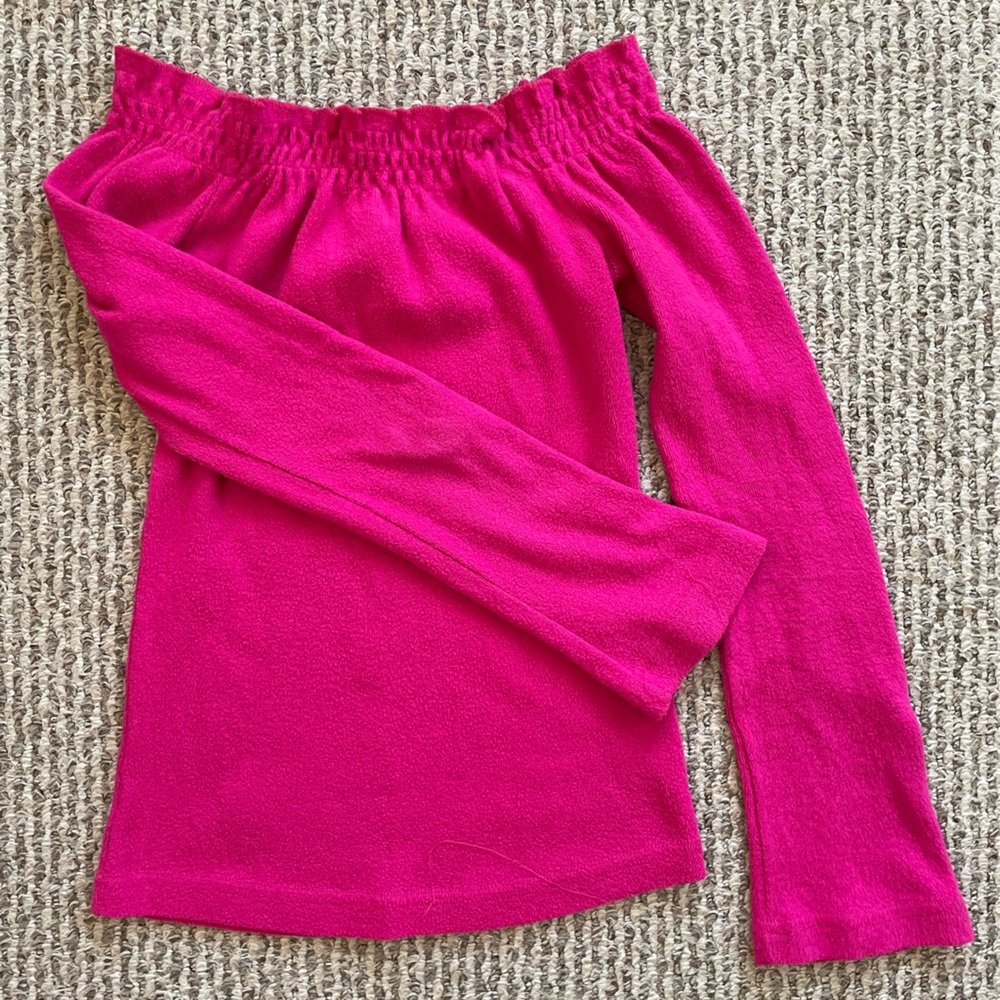 Hot Pink, off the shoulders, Warm Sweater top